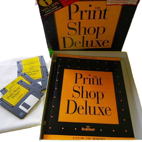Broderbund Other - Broderbund 1992 Print Shop DELUXE w/BONUS For Windows NEW IN OPEN BOX